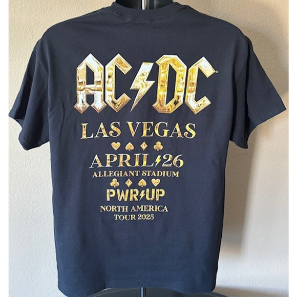 size L Officially Licensed AC/DC PWR/UP tour shirt LAS VEGAS ALLEGIANT STADIUM - Picture 2 of 6